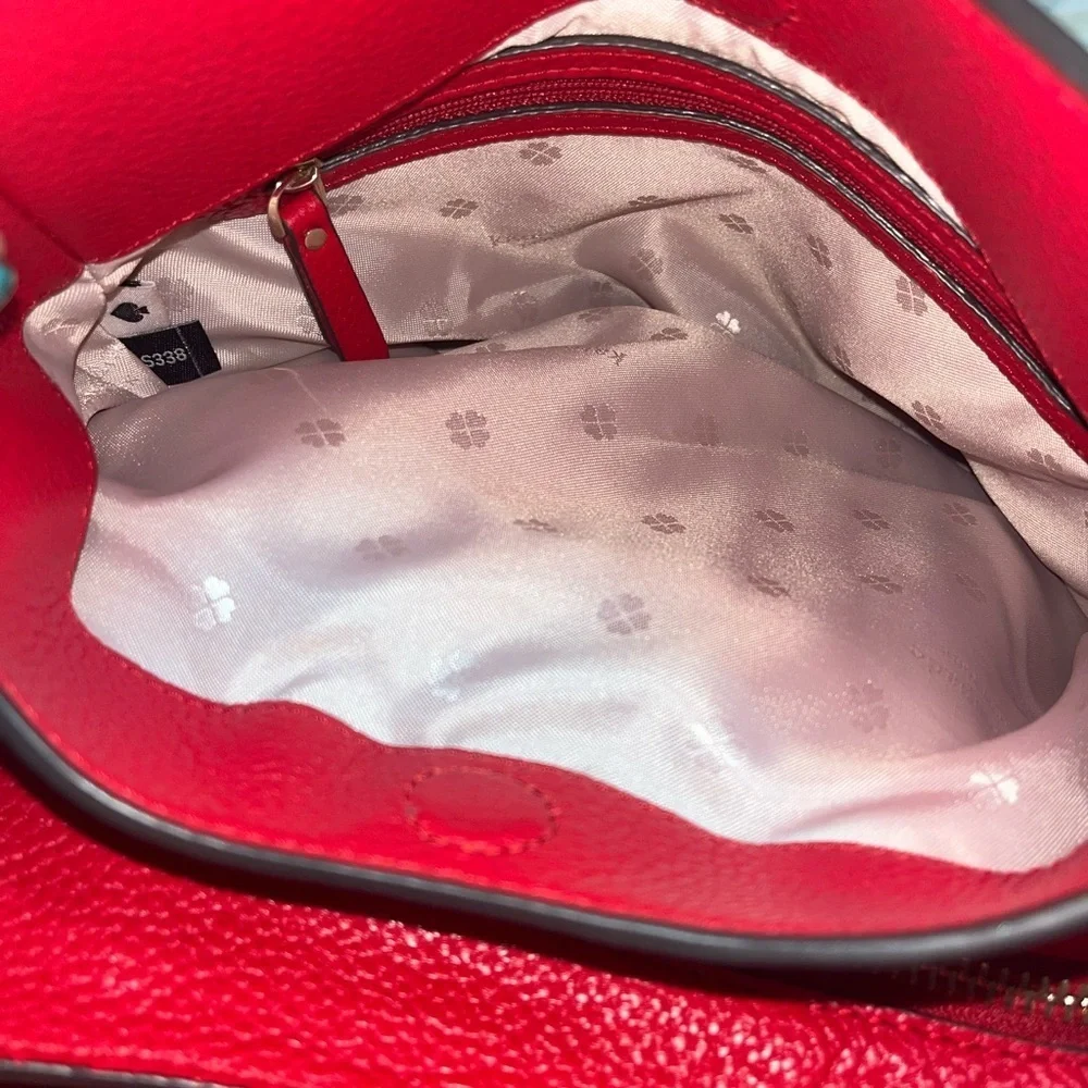 Kate Spade New York Hailey Medium Red Leather Shoulder Bag